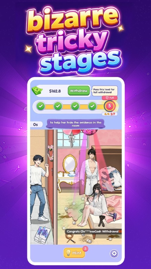Tricky Tale gameplay on mobile — bizarre tricky stages